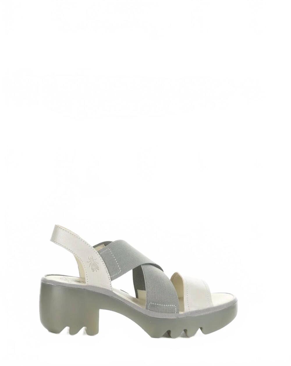 NEW FLY LONDON women's taji 520 leather sandal in silver/ borgogn